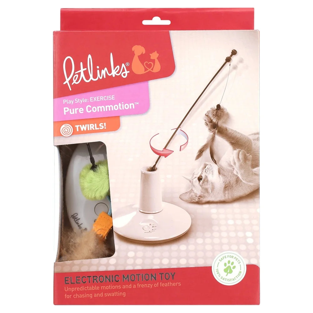 Rechargeable Interactive Electronic Motion Cat Toy Prey Mimicking Feathers