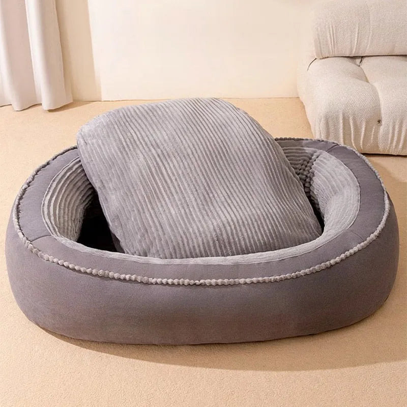 NONECN Donut Pet Bed Soft Washable Cushion For Dogs Cats Kennel