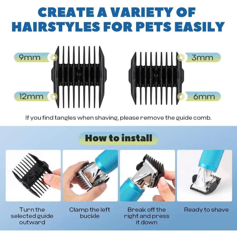MDNG 300W Pet Grooming Clippers Dog Hair Trimmer Low Noise Three Speed