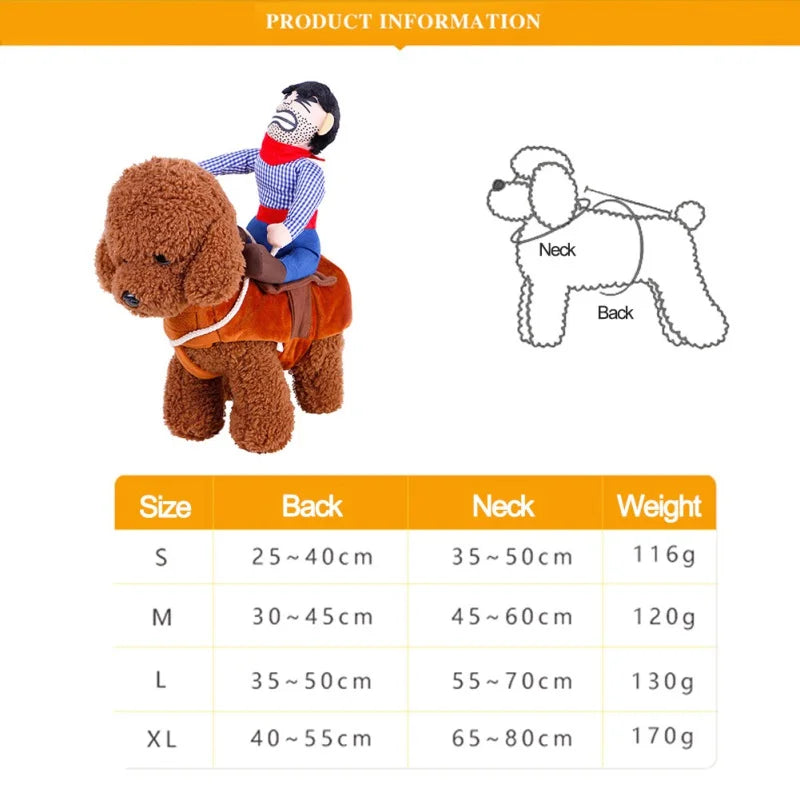 NONECN Halloween Dog Costume Cowboy Knight Pet Suit