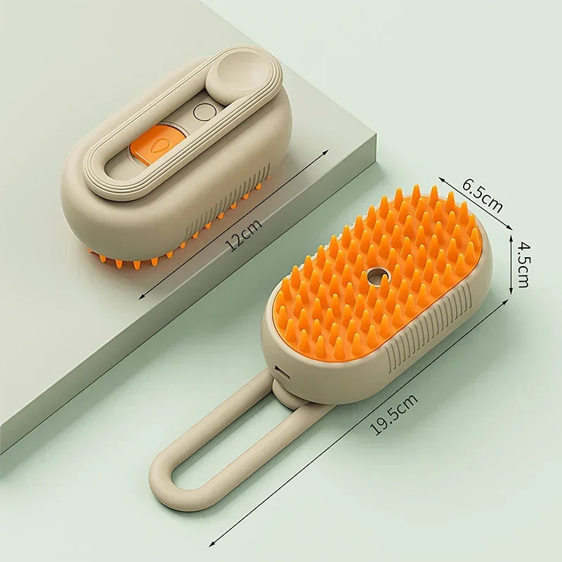 3 In 1 Electric Cat Hair Brush Steam Spray Grooming