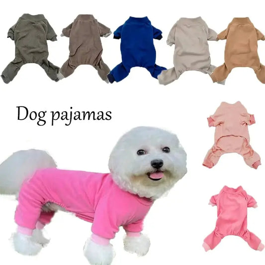 Winter Fleece Dog Pajamas For Small Medium Dogs Cat Pyjama Jumpsuit Sleepingwear