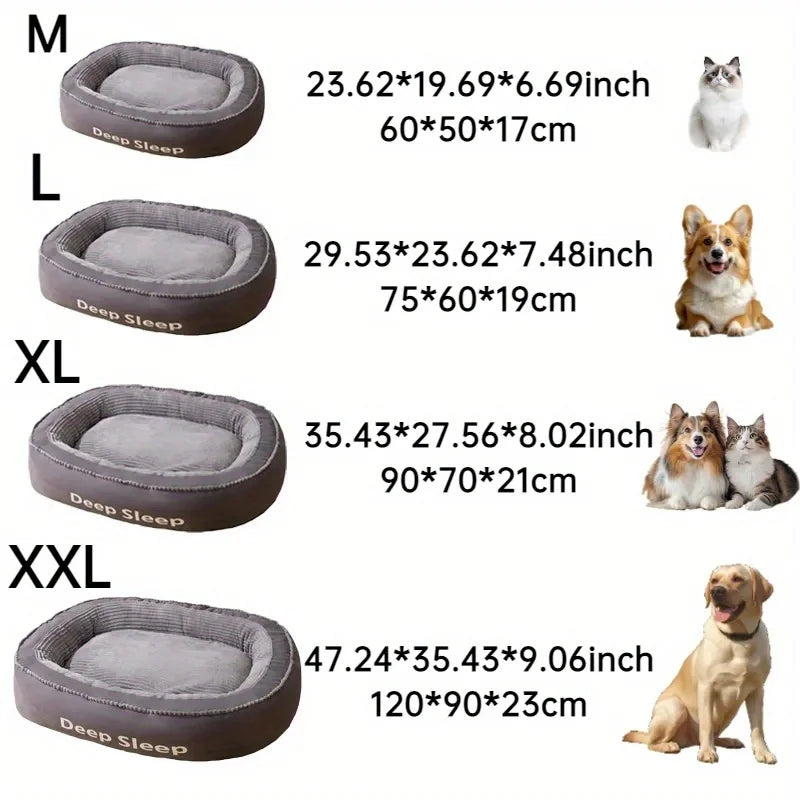 NONECN Donut Pet Bed Soft Washable Cushion For Dogs Cats Kennel