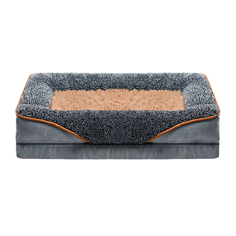 Oversized Removable Washable Pet Bed For All Seasons With Raised Edges