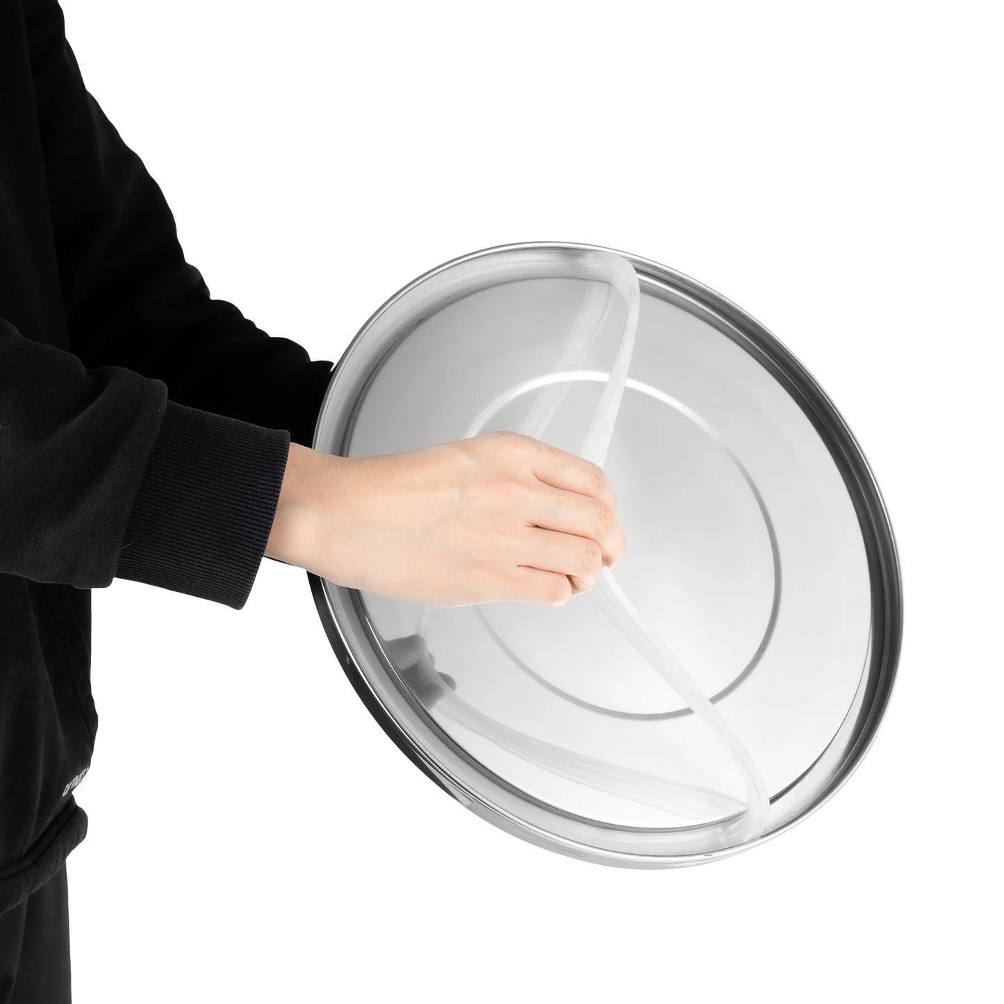 Bymaocar 33L Stainless Steel Airtight Canister Kitchen Storage Bucket Dry Food Container