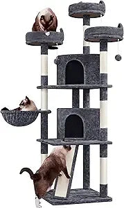Yaheetech 76 Inch Large Cat Tree Multilevel Tower With Perches Condos