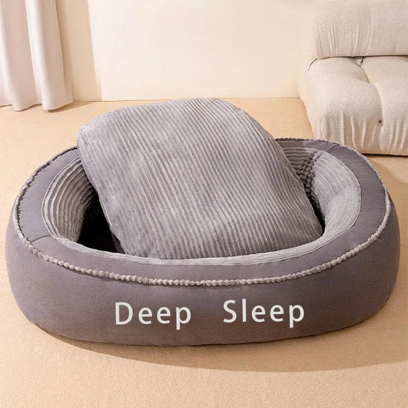 NONECN Donut Pet Bed Soft Washable Cushion For Dogs Cats Kennel
