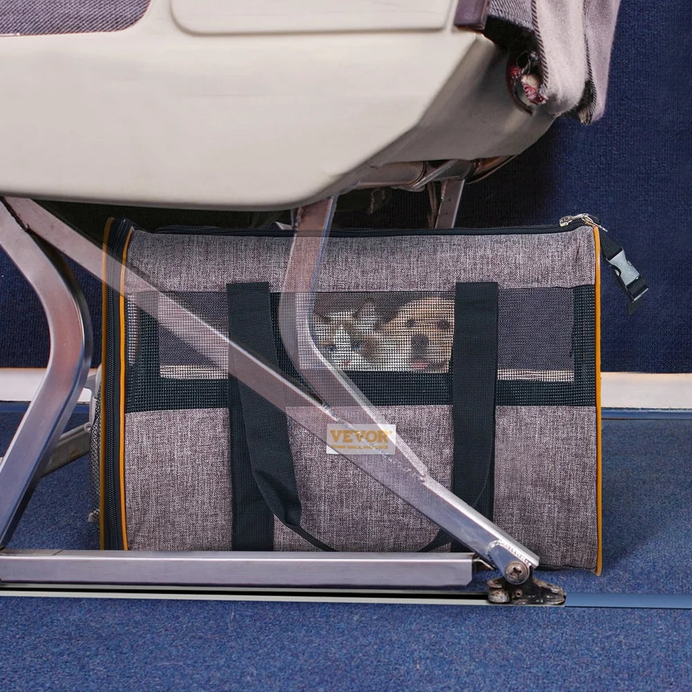 Airline Approved Cat Carrier with Wheels Rolling Pet Travel Bag for Small Medium Dogs and Cats Comfortable Design Easy Transport
