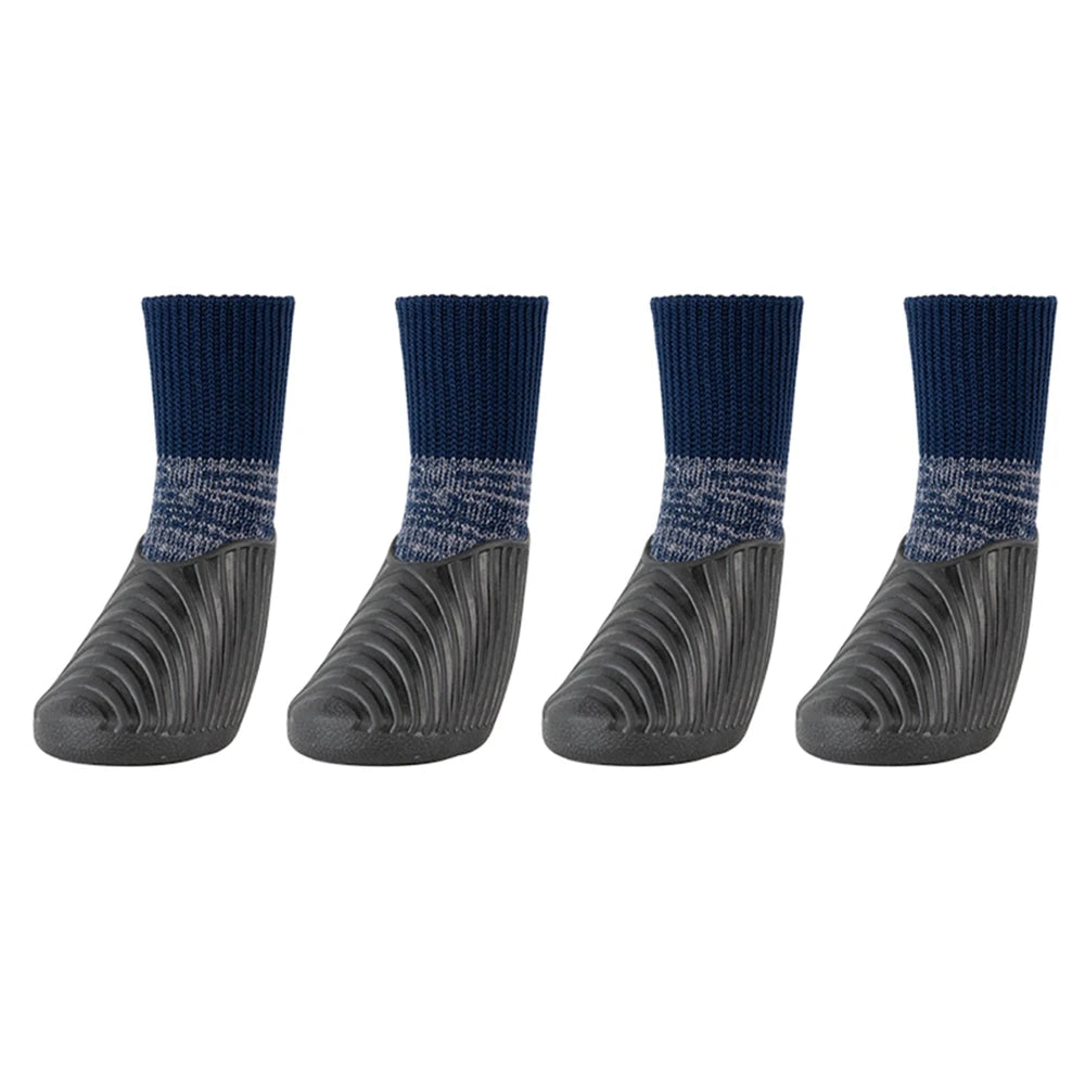 4Pcs Outdoor Dog Boots Paw Protector Waterproof Anti Slip Shoes For Dogs Cats