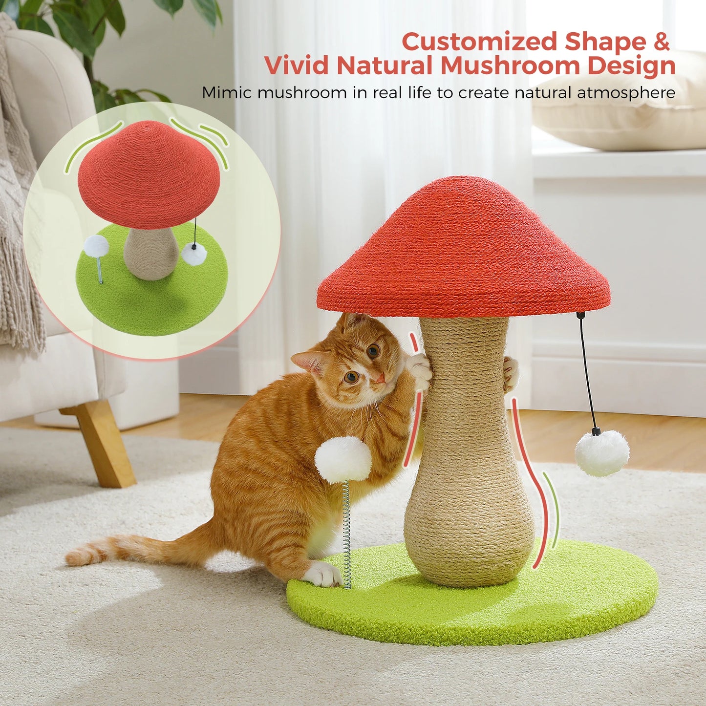 Unique Design Cat Scratching Post Easy To Assemble For Indoor Cats