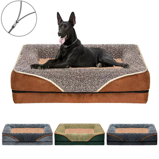 Oversized Removable Washable Pet Bed For All Seasons With Raised Edges