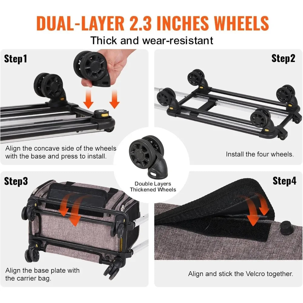 Airline Approved Pet Carrier With Wheels Expandable