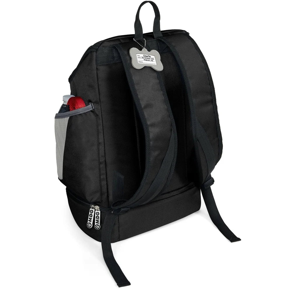 Pet Luggage Travel Backpack For Medium Dogs With Large Storage Compartments Collapsible Bowls Food Carriers Easy Access Pockets