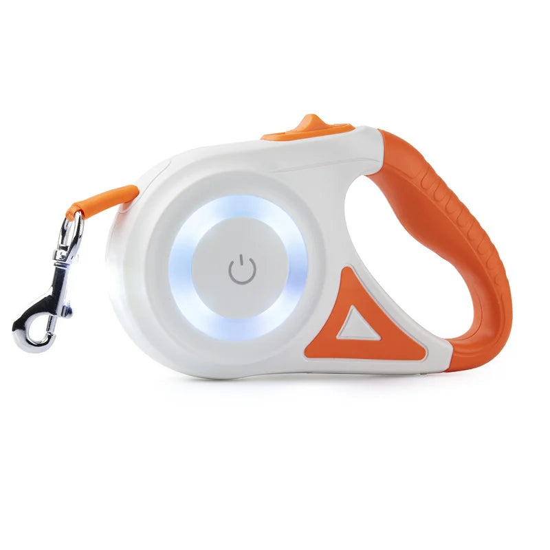 Automatic Retractable Dog Leash With LED Light And Durable Nylon