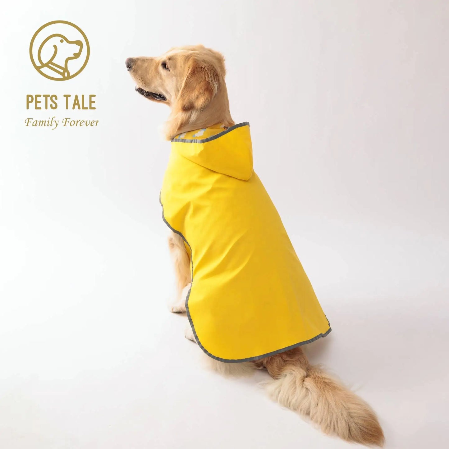 All Weather Dog Raincoat Dual Sided Waterproof Coat With PU Coating And Velcro