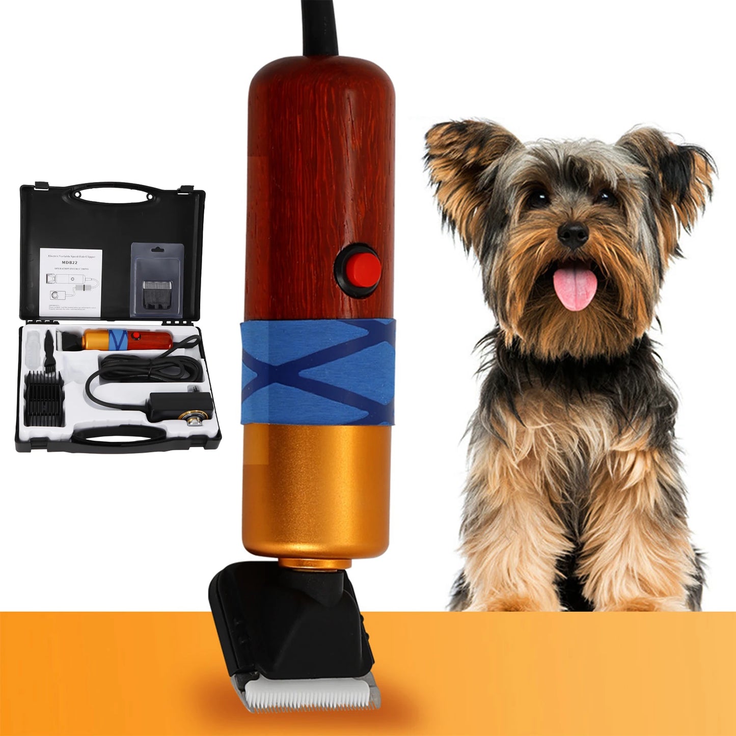 Pet Hair Clipper Low Noise Pro Electric Variable Speed