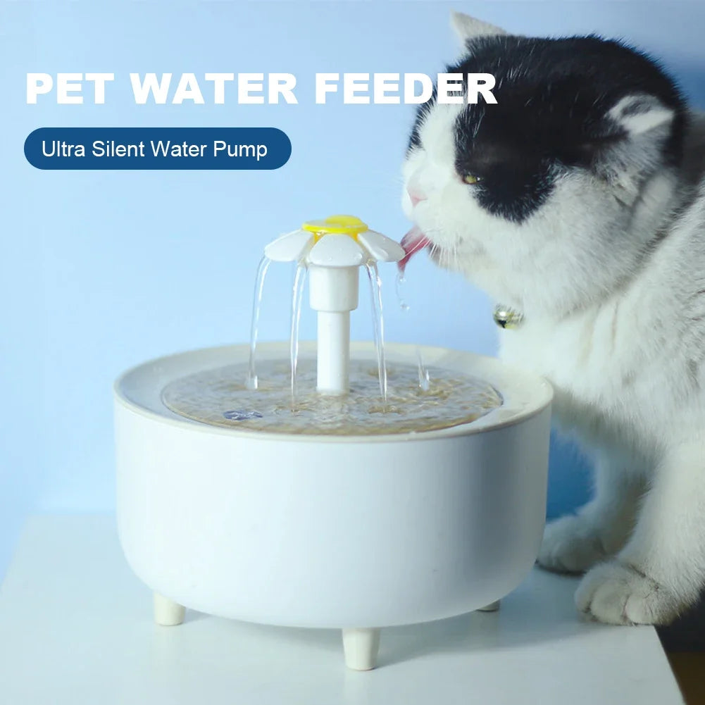 1200ml Electric Cat Water Fountain With USB Filtering Quiet Automatic Dispenser