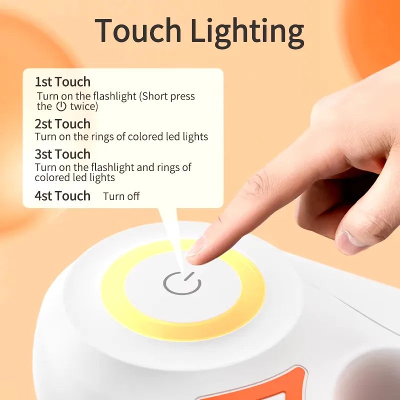 5M Automatic Retractable Dog Leash With Led Flashlight Nylon Lead For Walking