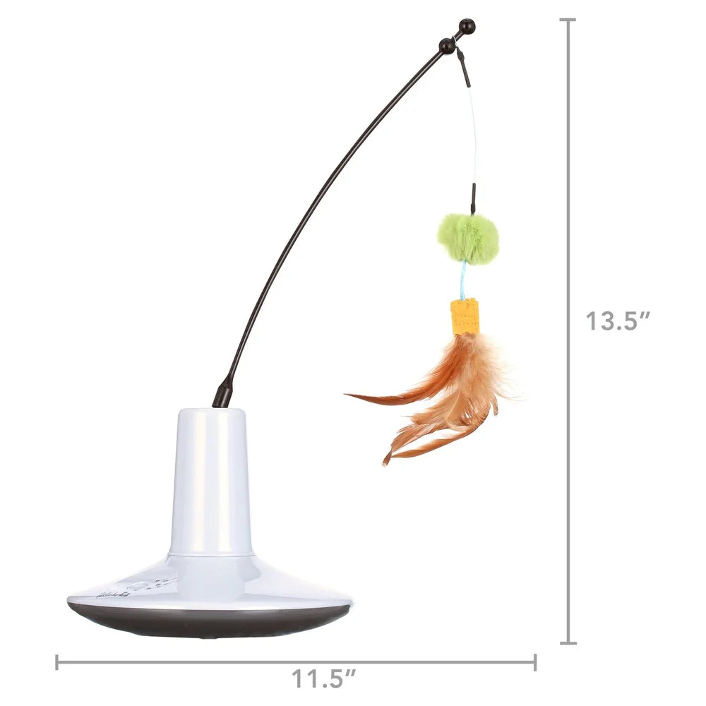 Rechargeable Interactive Electronic Motion Cat Toy Prey Mimicking Feathers