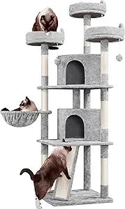 Yaheetech 76 Inch Large Cat Tree Multilevel Tower With Perches Condos