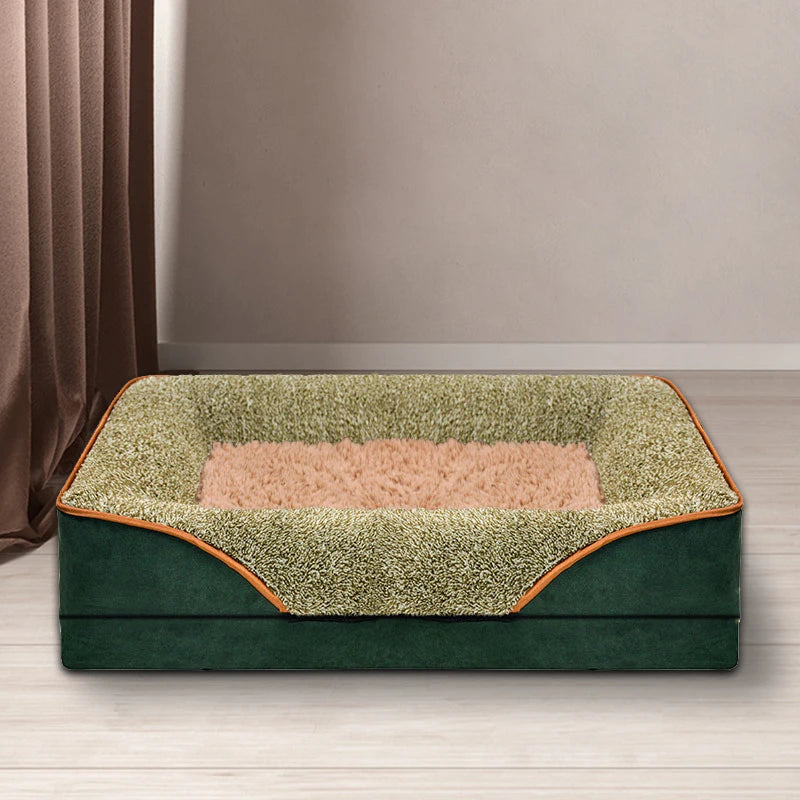 Oversized Removable Washable Pet Bed For All Seasons With Raised Edges