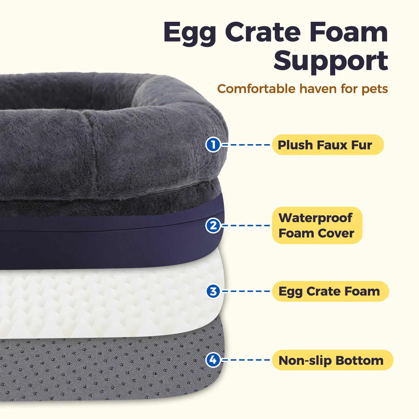 Foldable Portable Dog Bed Mat With Machine Washable Design