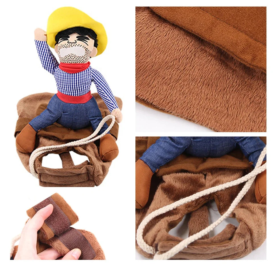 NONOR Halloween Dog Costume Cowboy Jacket Dress Up Coat For Small To Large Dogs