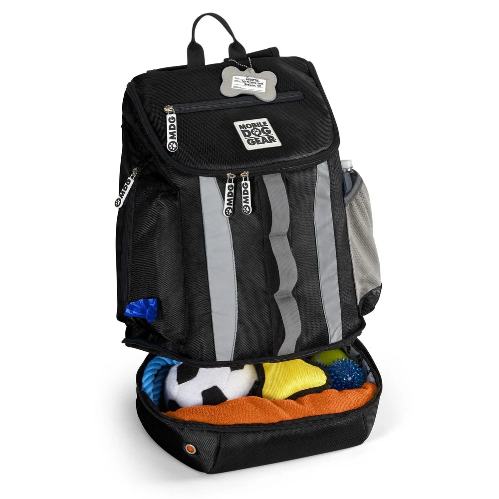 Pet Luggage Travel Backpack For Medium Dogs With Large Storage Compartments Collapsible Bowls Food Carriers Easy Access Pockets