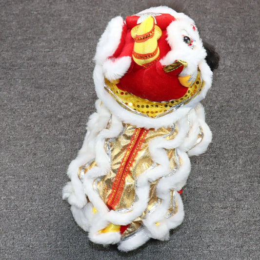 Chinese New Year Lion Dance Pet Costume For Cats Dogs
