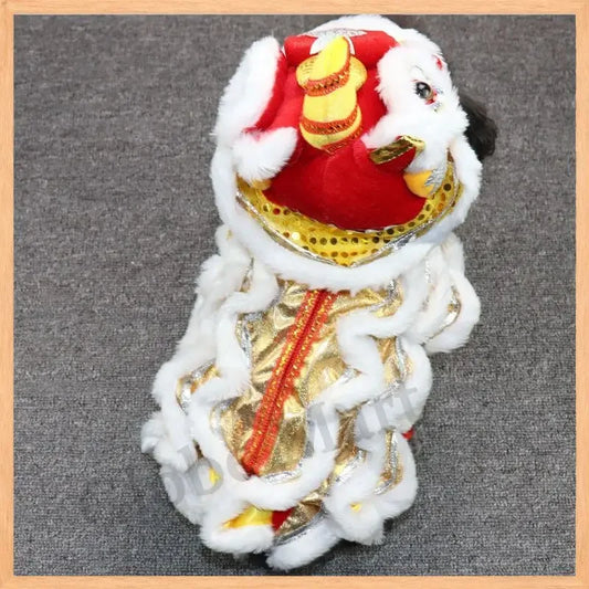 Chinese Style Lion Dance Pet Clothing For Cats And Dogs Warm Winter
