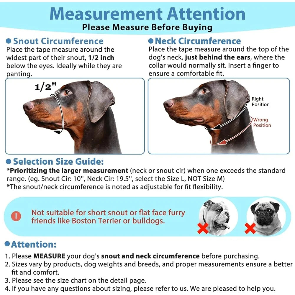 Soft Dog Head Collar No Pull Adjustable Training Halter Padded Safety Nose Leash Reflective Durable Head Harness for Medium and Large Dogs