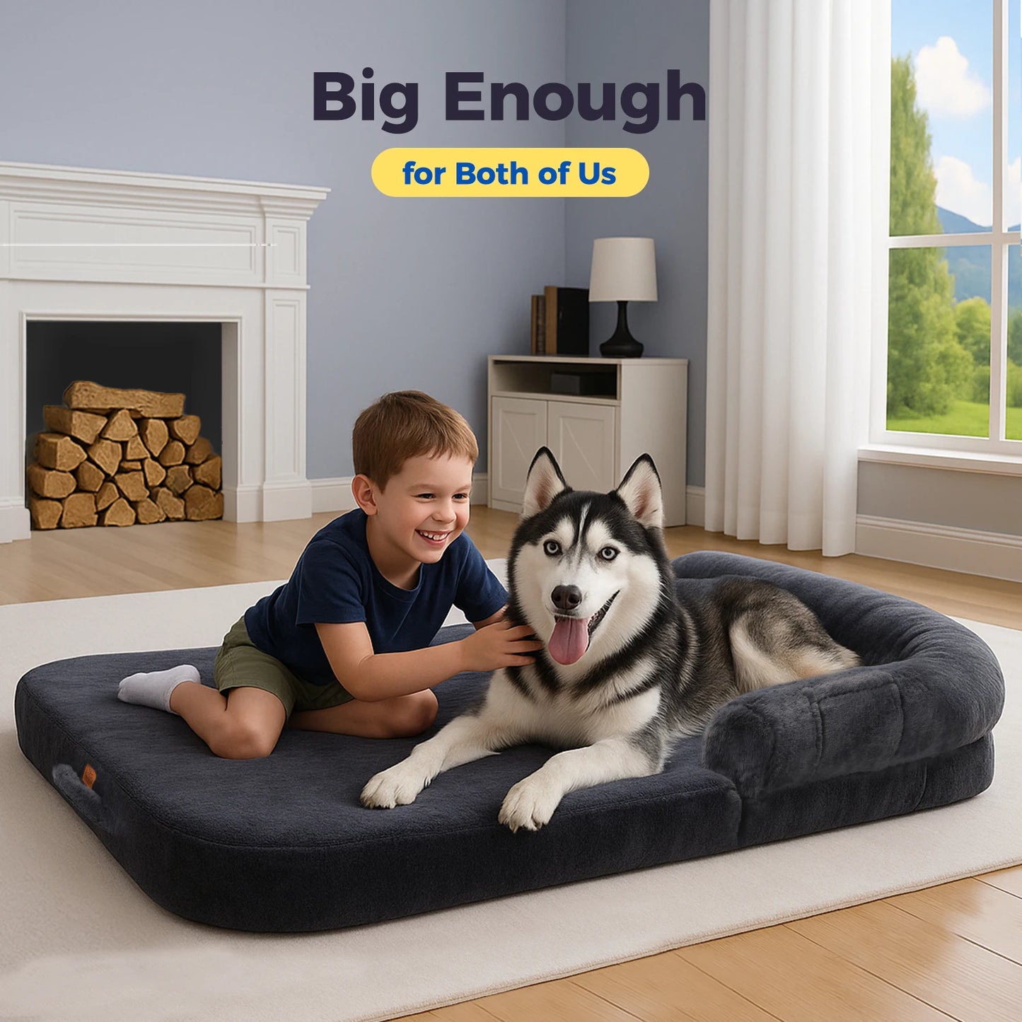 Foldable Portable Dog Bed Mat With Machine Washable Design