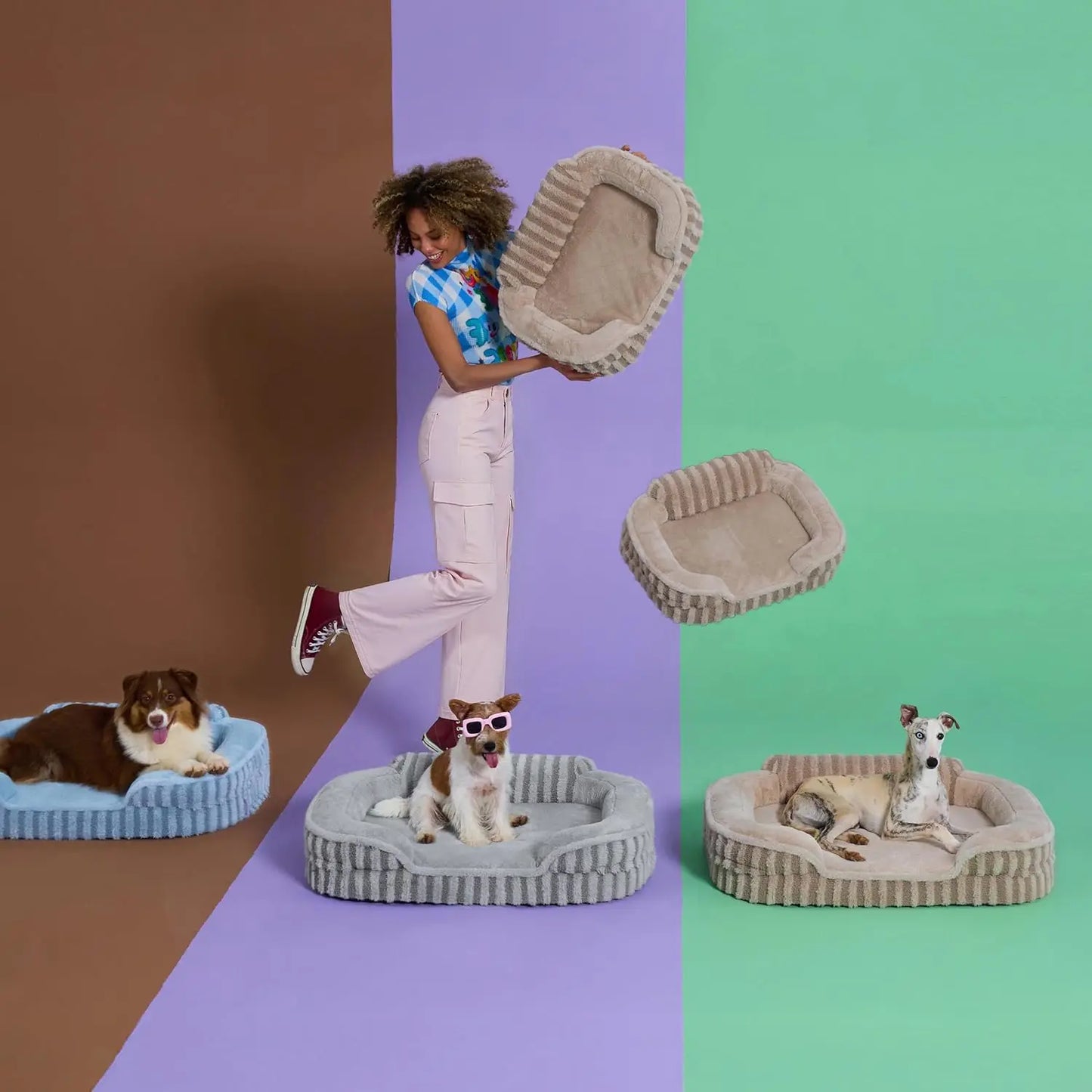 Orthopedic Dog Bed With Waterproof Cover And Non Slip Bottom