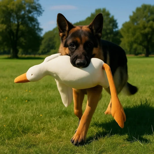 Plush Goose Duck Dog Toy for Chew and Play