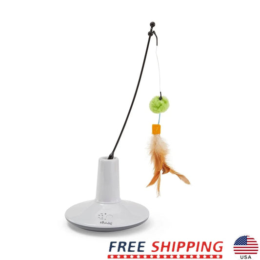 Rechargeable Interactive Electronic Motion Cat Toy Prey Mimicking Feathers