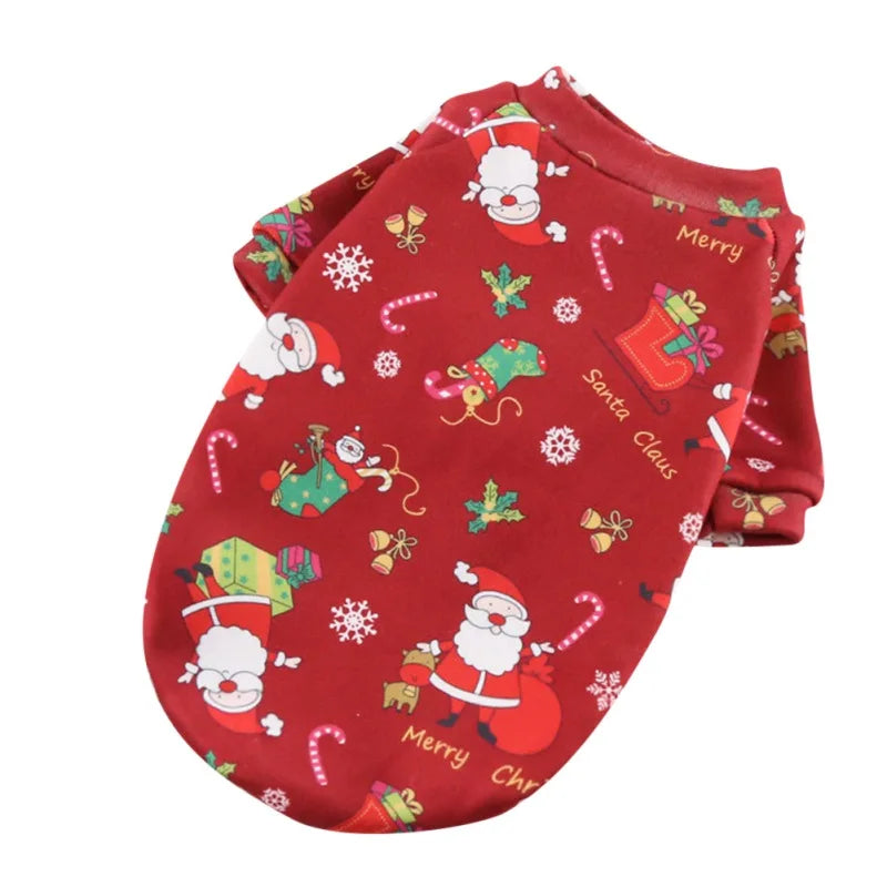 Christmas Dog Clothes Winter Pet Sweater for Small Large Dogs Cats Puppies Costume Chihuahua Yorkies Shirts XS to 4XL