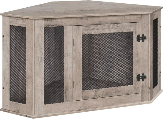 Corner Dog Crate Furniture End Table For Small To Medium Dogs