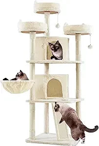Yaheetech 76 Inch Large Cat Tree Multilevel Tower With Perches Condos