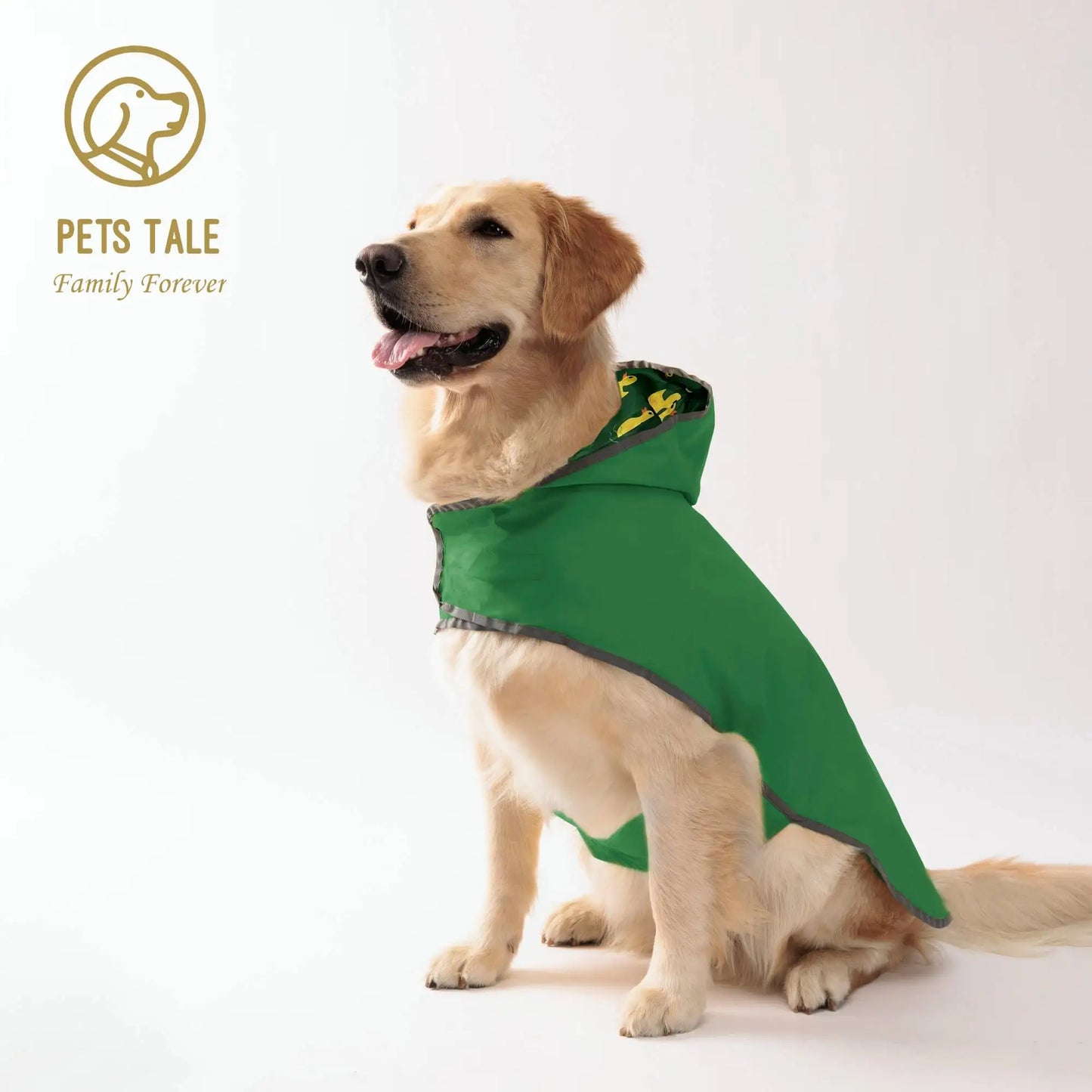 All Weather Dog Raincoat Dual Sided Waterproof Coat With PU Coating And Velcro