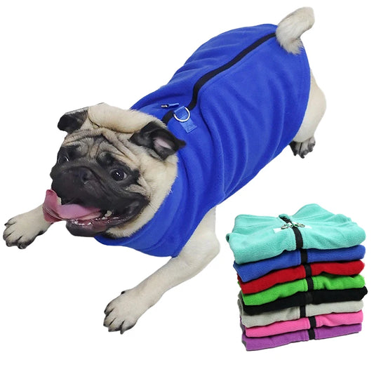 Winter Fleece Dog Coat For Small Medium Dogs Warm Vest Jacket