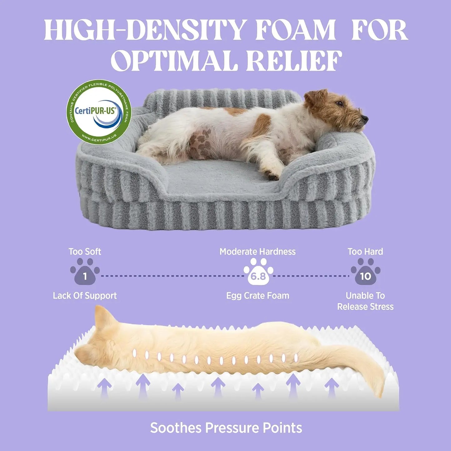 Orthopedic Dog Bed With Waterproof Cover And Non Slip Bottom