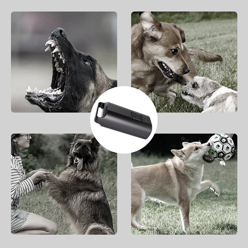 Ultrasonic Bark Deterrent For All Size Dogs Long Range Rechargeable Dog Trainer