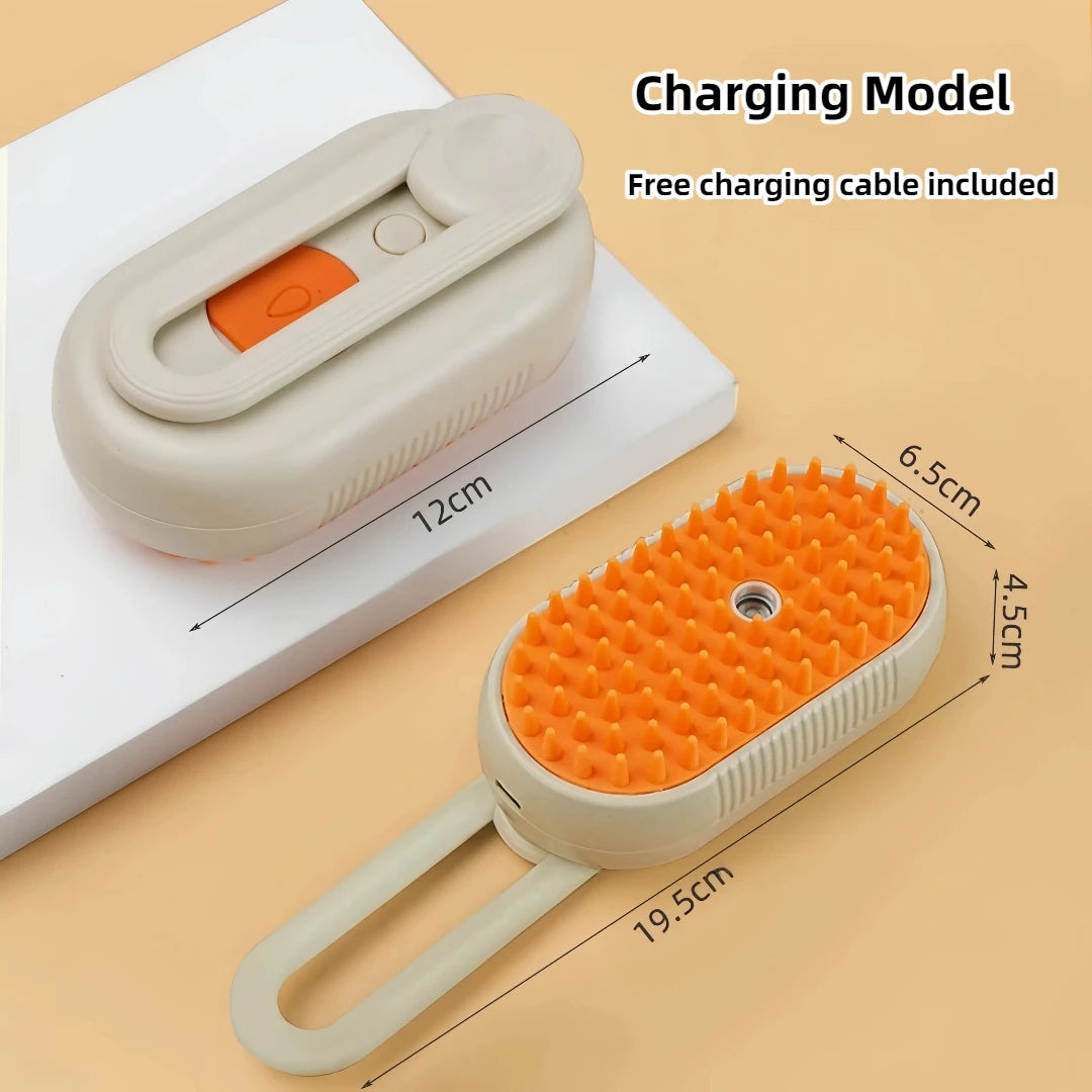 3 In 1 Electric Cat Hair Brush Steam Spray Grooming
